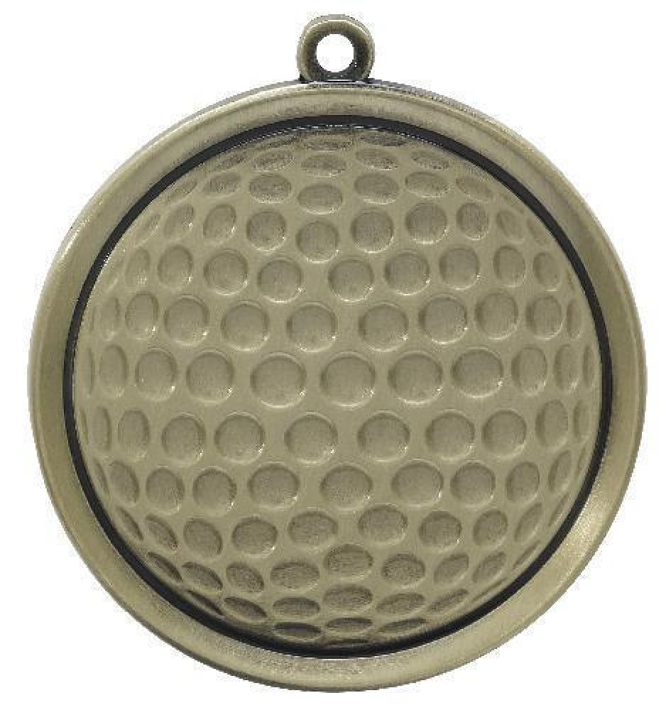 Mega Medals -Golf — Bronze 2 1/4"