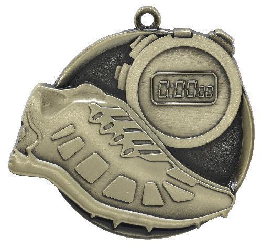 Mega Medals -Track — Gold 2 1/4"