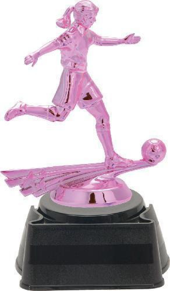 Pink Soccer Trophy — 6 1/4" tall