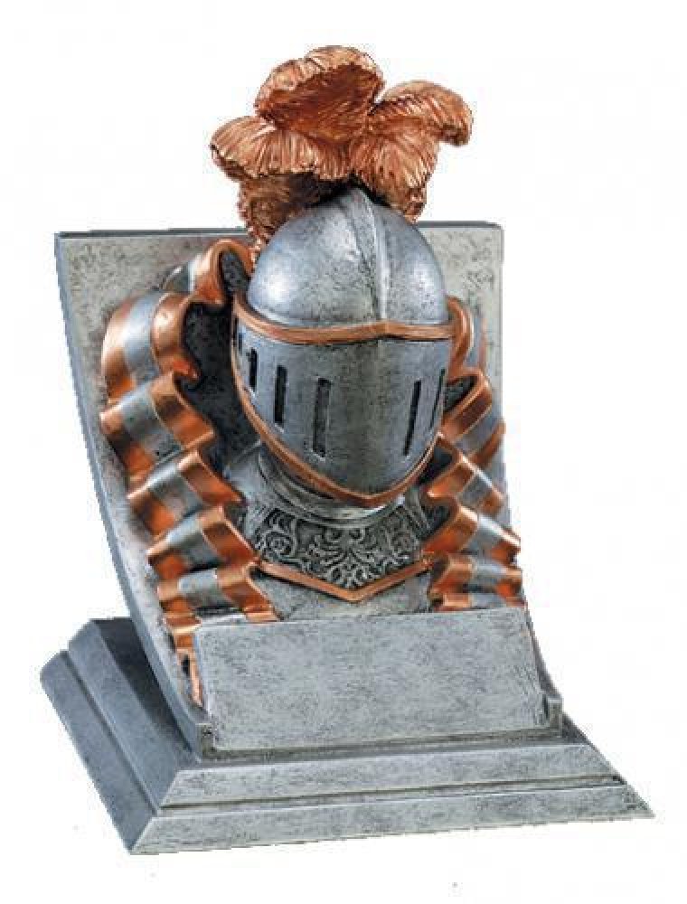Mascot Resin Awards -Knight — Knight Mascot 4" (pewter base)