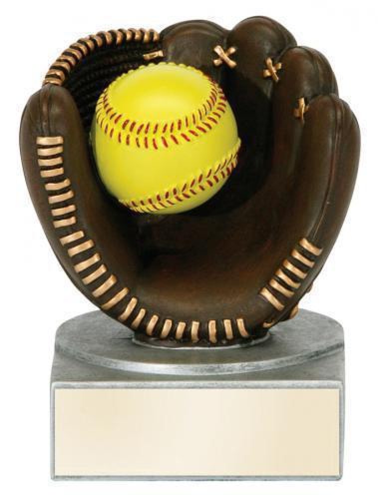 Softball Resin Awards — Color Tek Softball (pewter base)