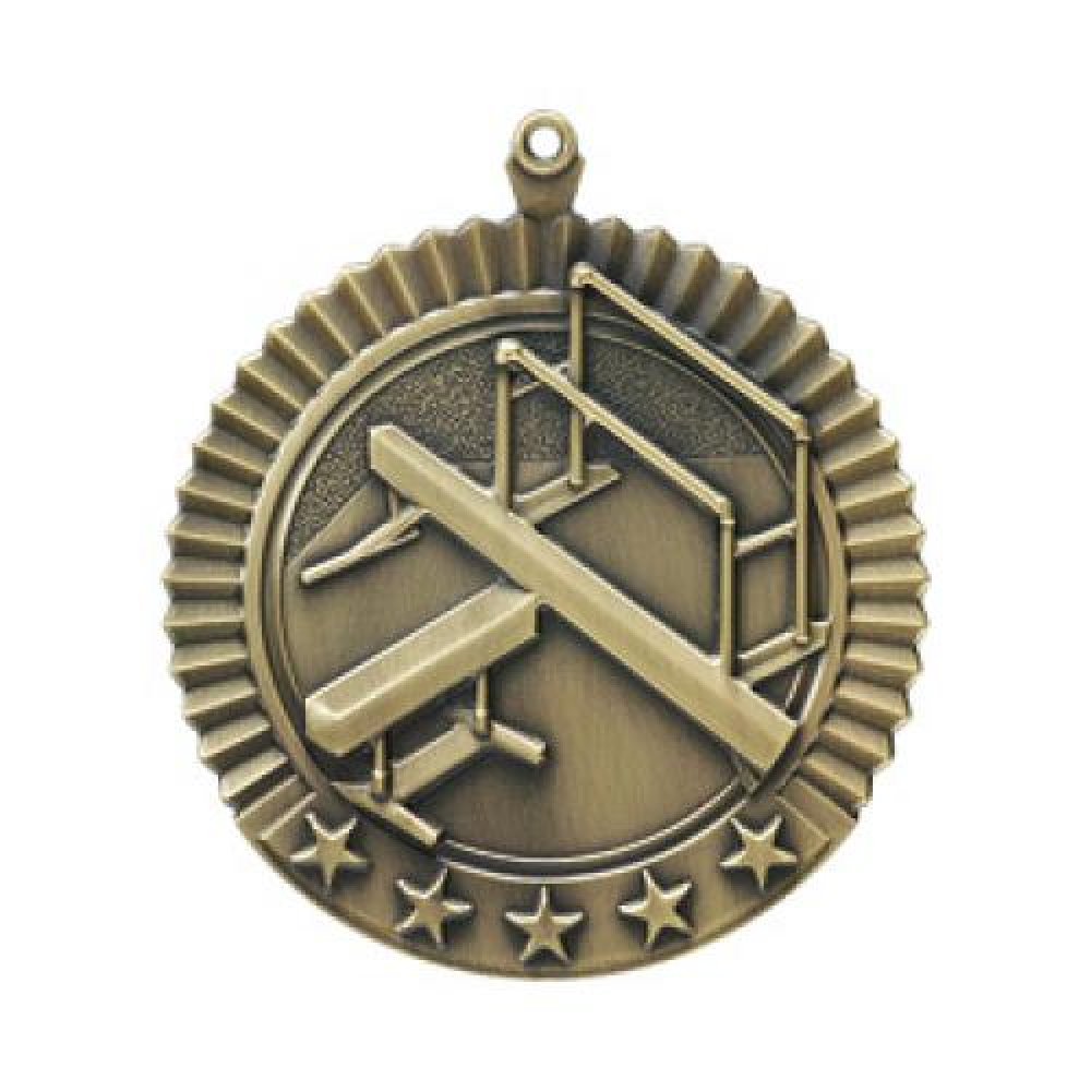 Star Medals -Gymnastics Female — Silver 2 3/4"