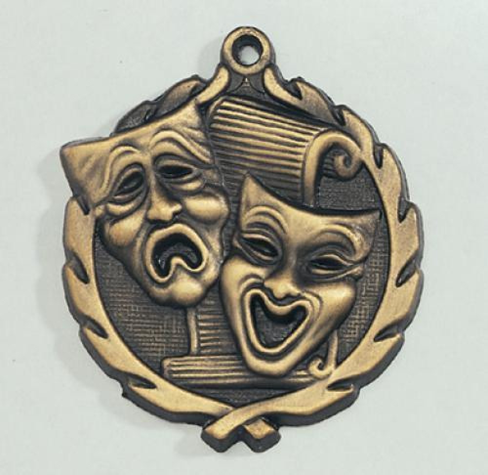 Wreath Medal -Drama/Theater — Silver 1 3/4"