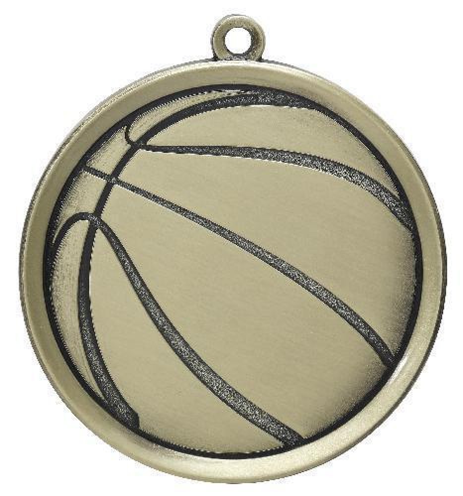 Mega Medals -Basketball — Bronze 2 1/4"