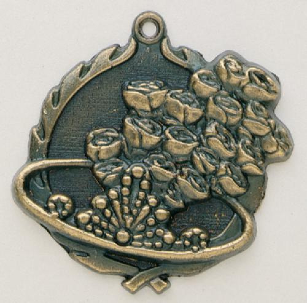 Wreath Medal -Beauty Queen — Silver 1 3/4"