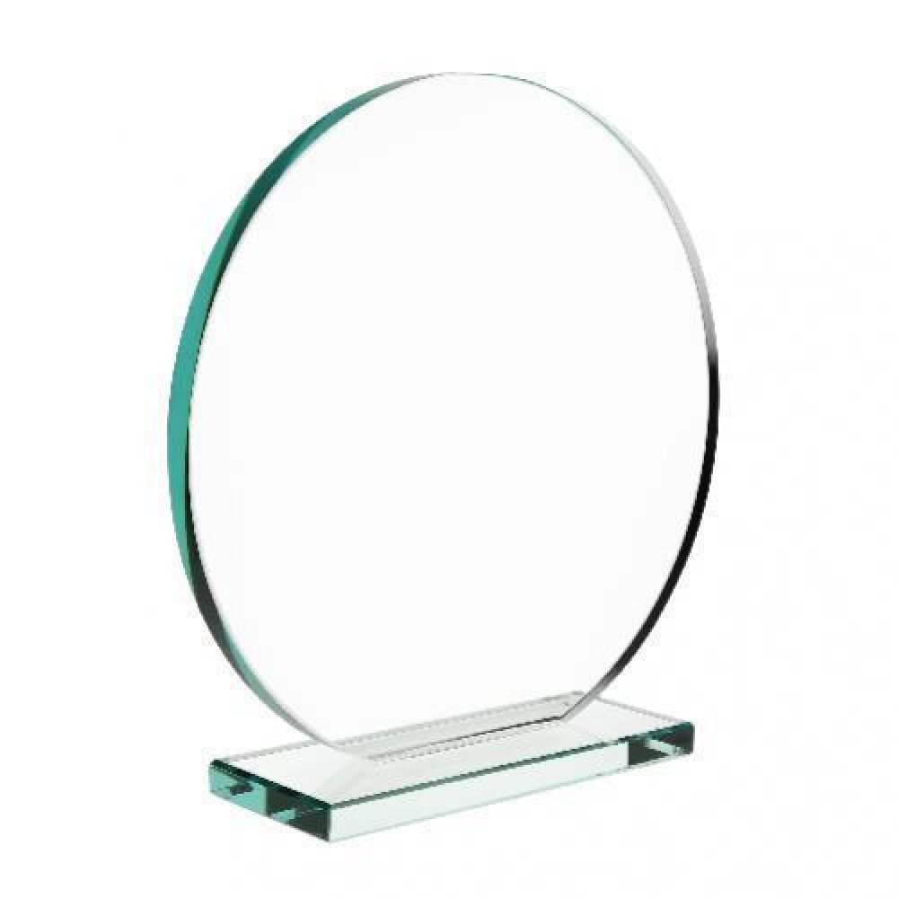 Jade Glass Circle — 7-7/8"H X 7-7/8"W X 2"D