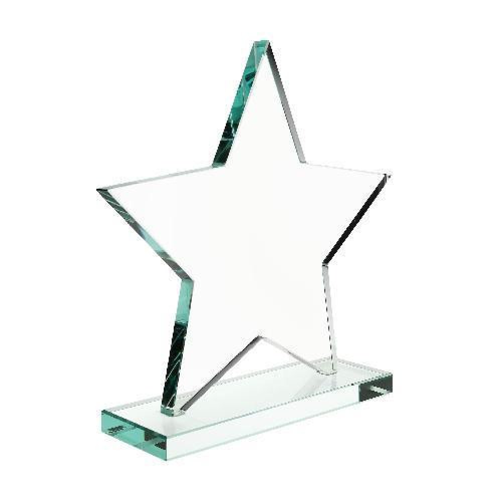 Jade Glass Star — 5-1/4"H X 5-1/2"W X 2"D
