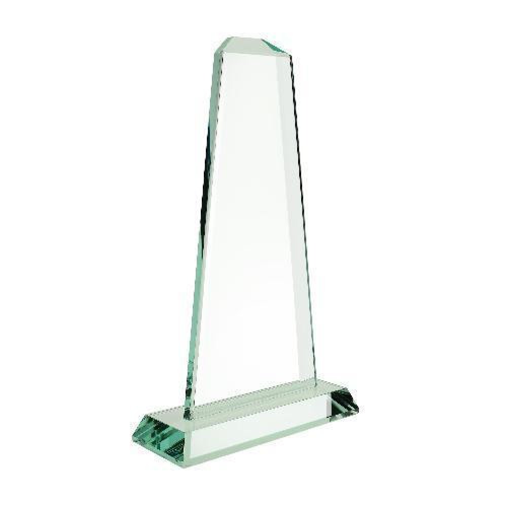 Jade Glass Pinnacle — 10-3/4"H X 6-1/4"W X 2-1/8"D