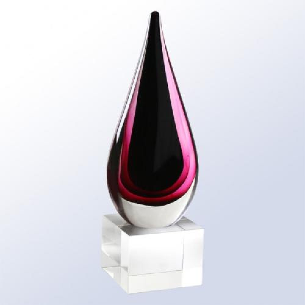 Burgundy Teardrop Award — 11"x3-5/8"x3-1/8"