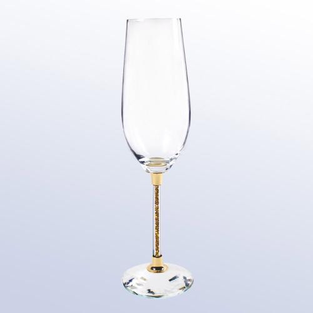 Gold Wedding Champagne Flute Set — 9-1/2'' x 2-1/2" x 2-1/2"