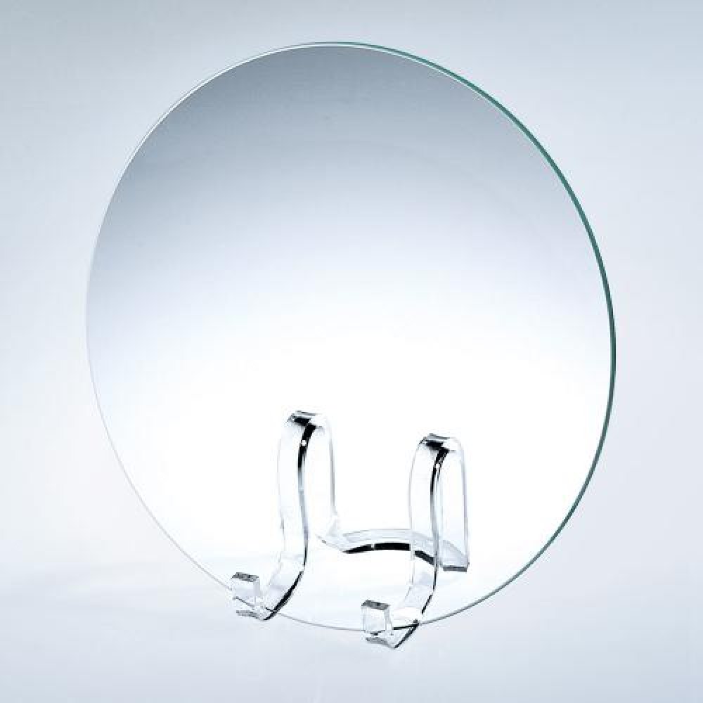 Curved Round Plate — 8"H x 8"W x 1/8"D