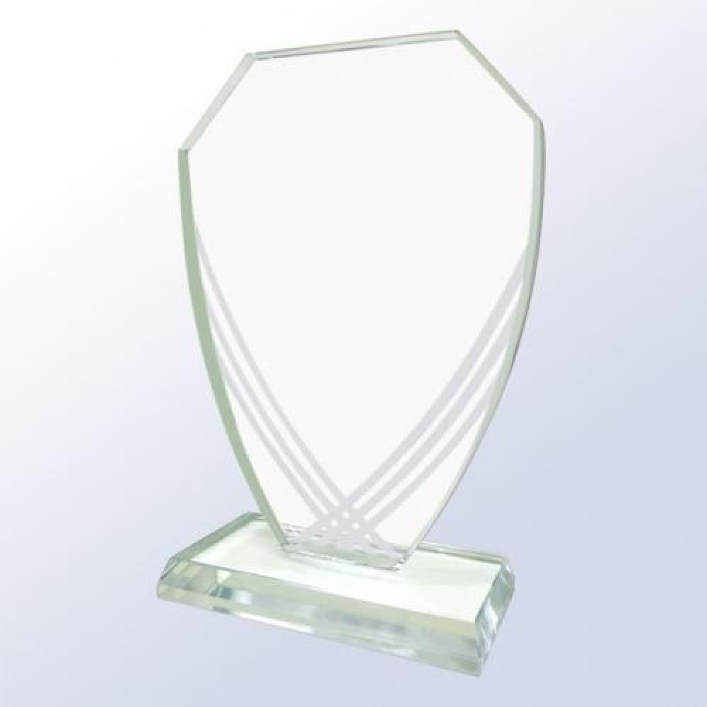 Striped Shield — 8-3/8"H x 5-3/8"W x 2-1/8"D