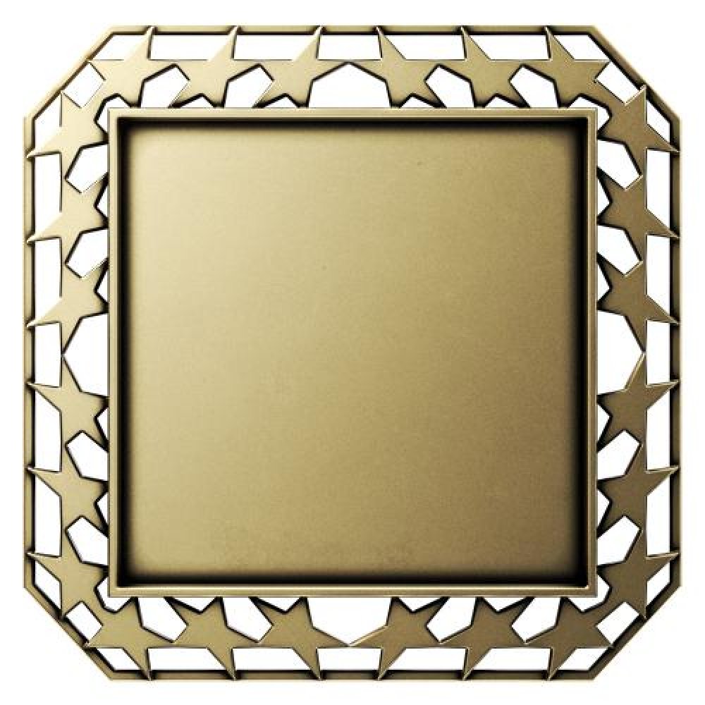 Star Border Square Insert — 2 3/4" - Gold