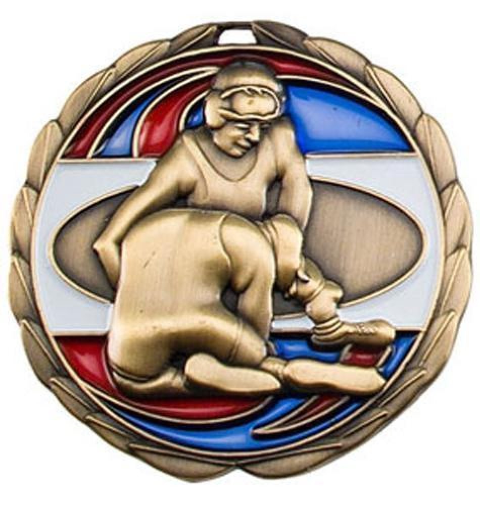 CEM Medal -Wrestling — 2 1/2" - Bronze