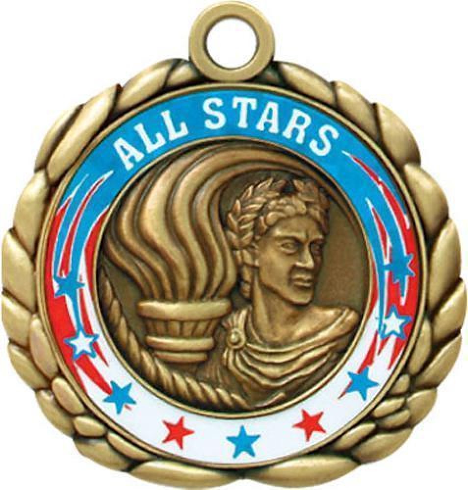 3D Die Cast Medal -Victory — 13 1/2" - Gold