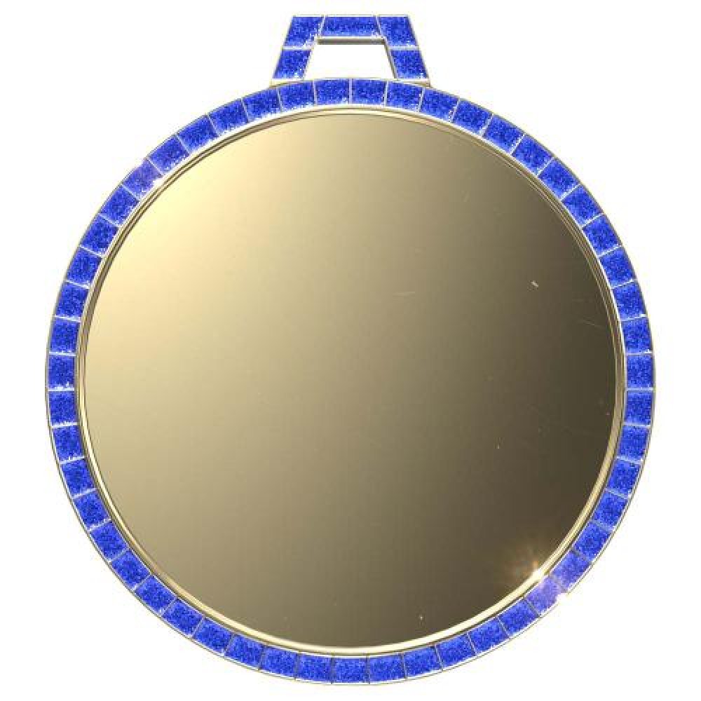 Gem Insert Medal — Silver Red GEM Insert (2-1/4")