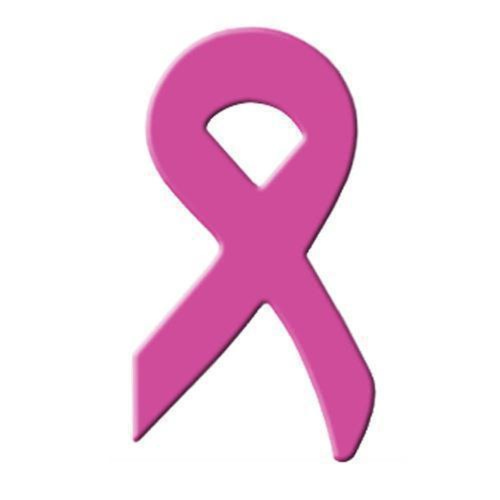 Brass Ribbon Shaped Lapel Pin — Pink Ribbon