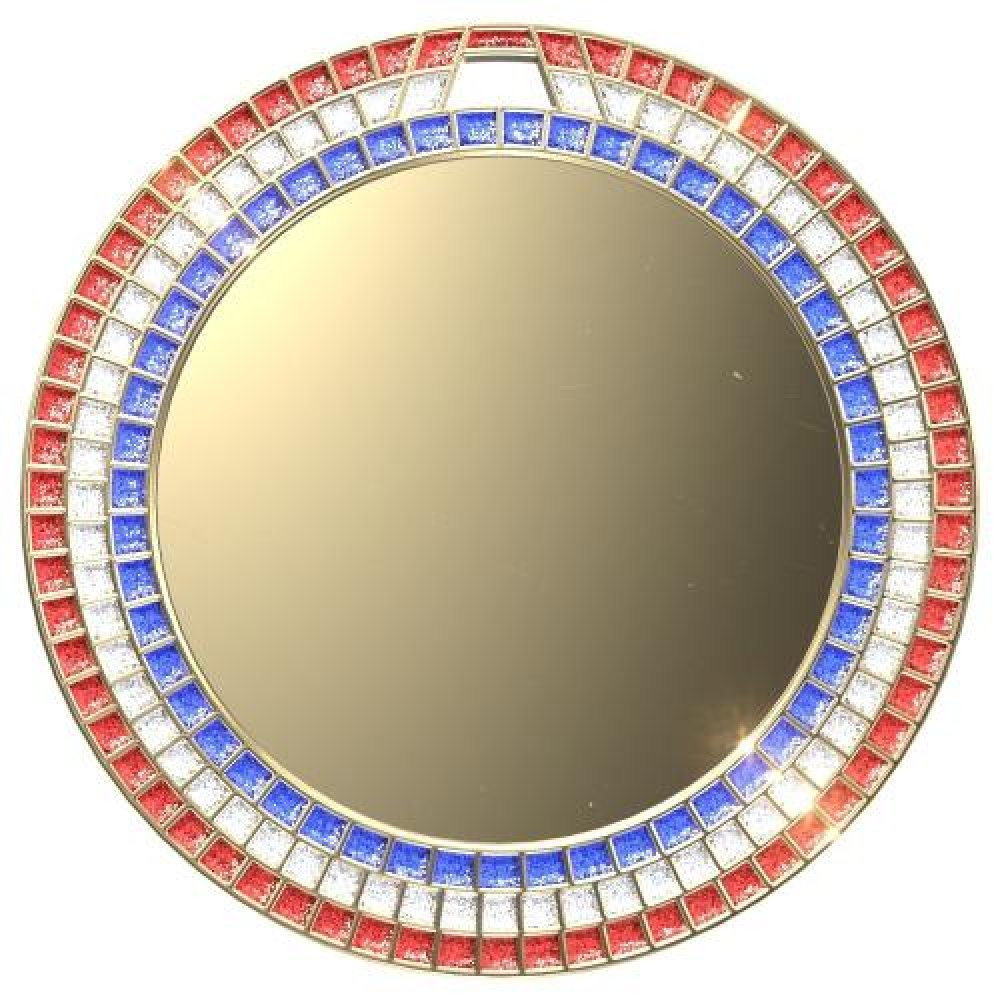 Gem Insert Medal — 2 3/4" - Gold