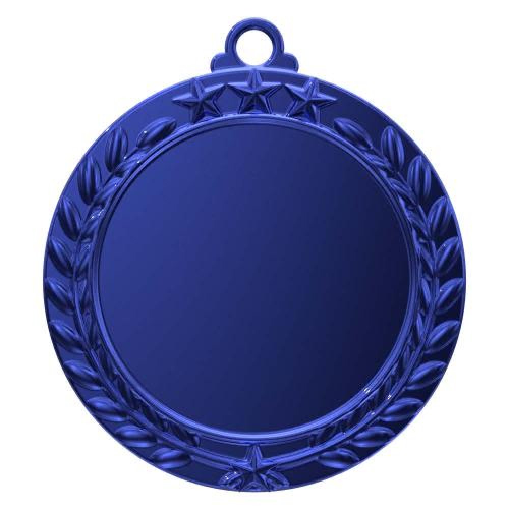 Bright Plastic Star Wreath Insert Medal — Bright Plastic Star Wreath Insert (2-3/4") Black Nickel