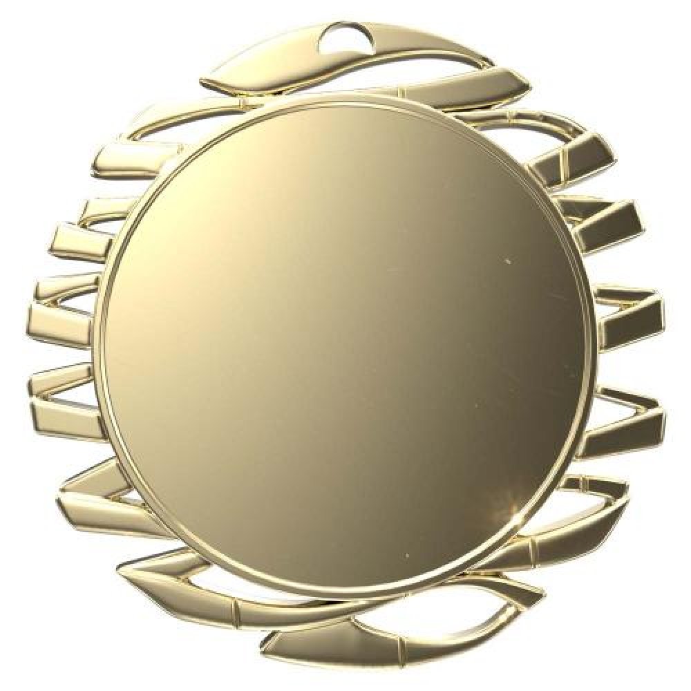 Insert Medal — 2 3/4" bright bronze insert medal
