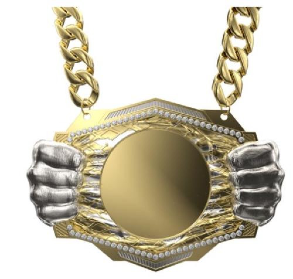 Knock Out Champ Chain Medal with Premium Chain — Knock Out Champ Chain w/ Premium Chain