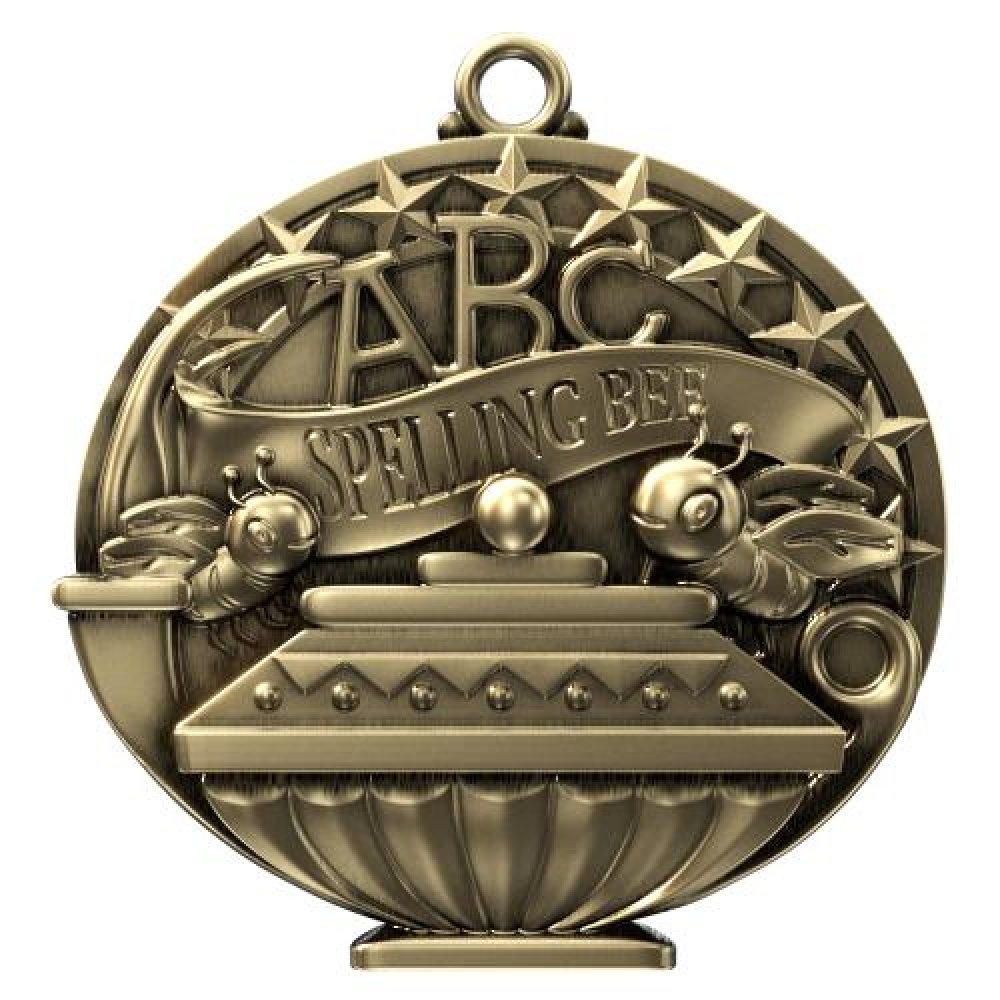APM Medal -Spelling Bee — 2" - Gold