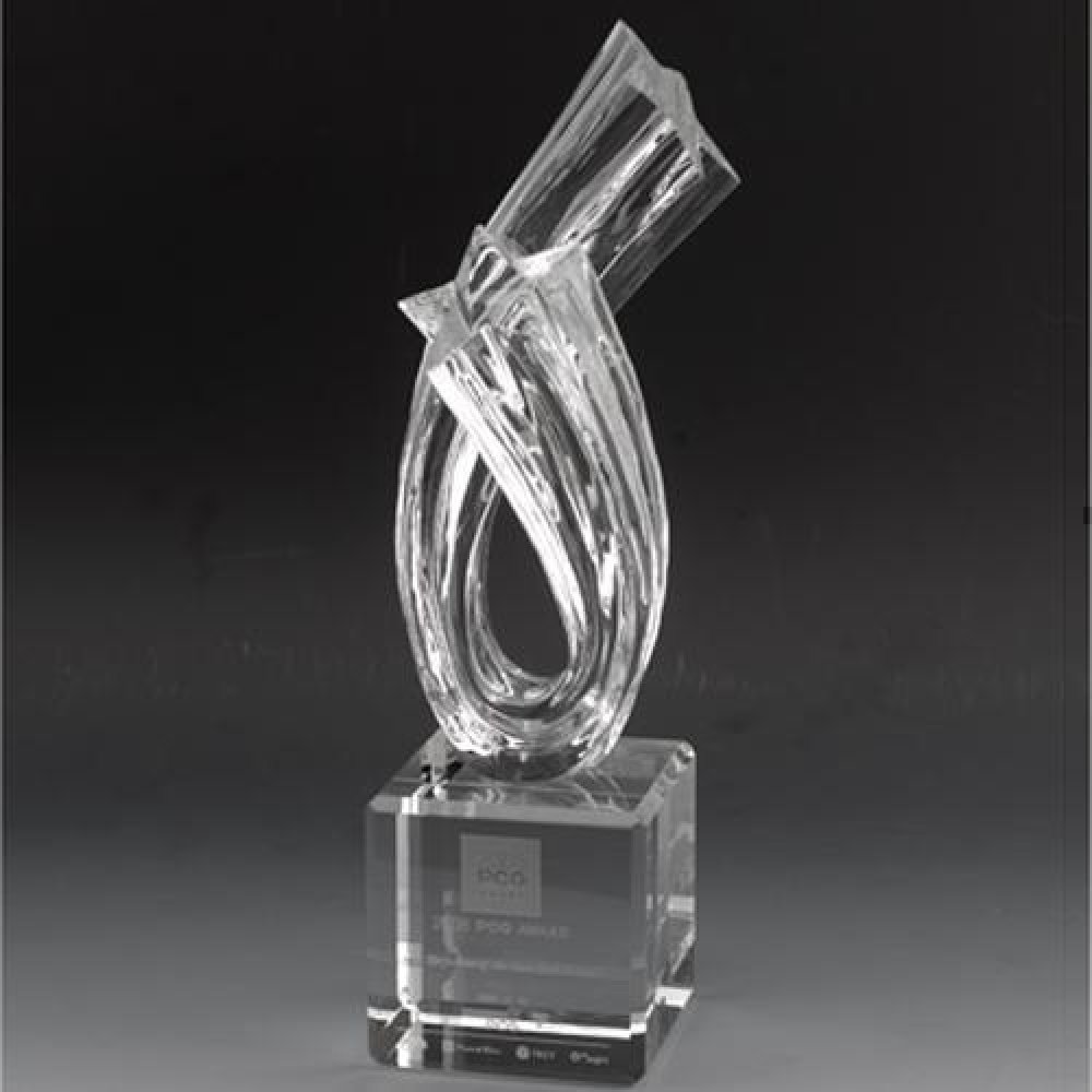 North Star Crystal Award — 3-1/2"W x 3-1/2"D x 13"H