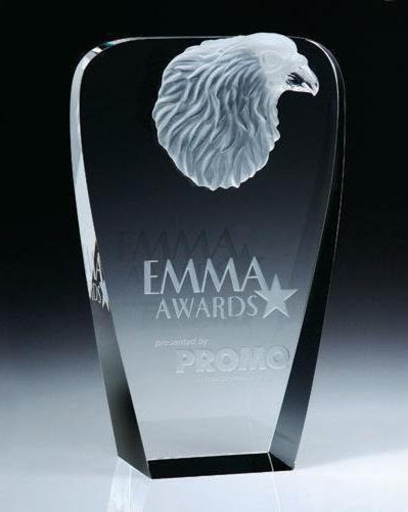 Absolute Eagle Crystal Award — 5-1/8"W x 2-3/8"D x 8-1/8"H