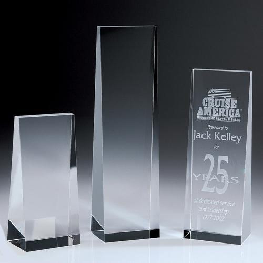 Crystal Tower — 2-3/4"W x 2"D x 10"H