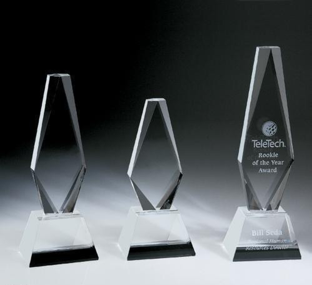 Diamond Head Award — 3-1/8"W x 2-3/8"D x 8-1/4"H