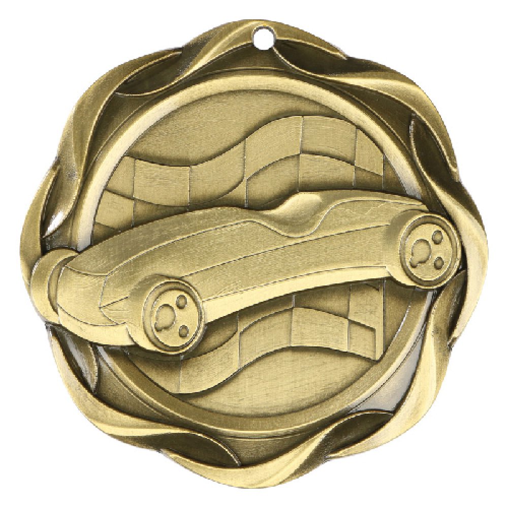 Fusion Medal - Pinewood Derby — Pinewood Derby Gold 3"