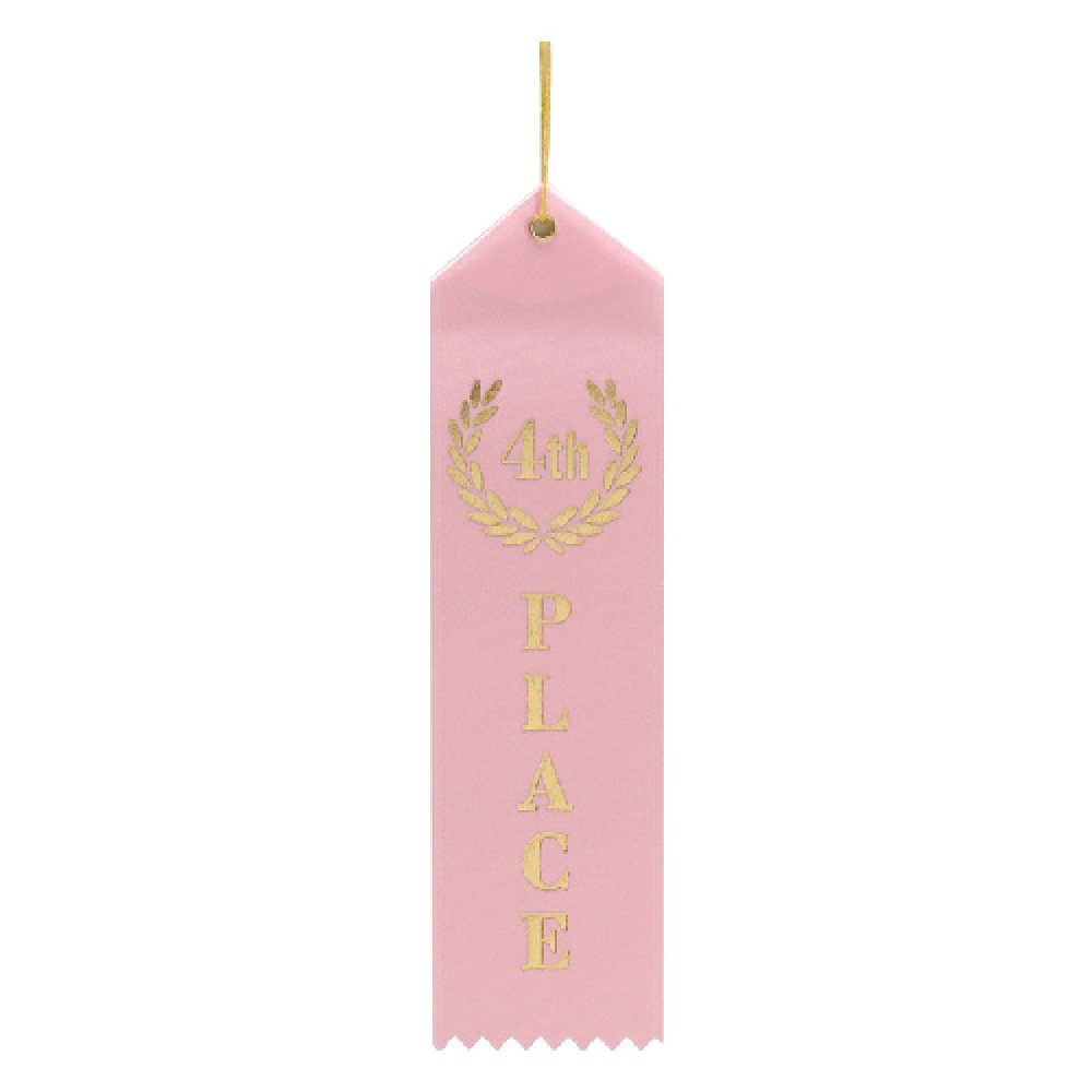 Eyelet Ribbon Awards -Fourth Place — Fourth place ribbon 2" x 8"
