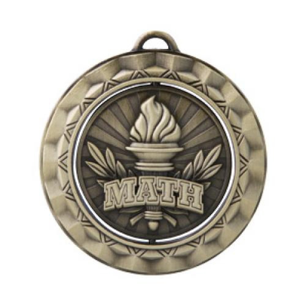Spinner Medals -Math — Gold 2"