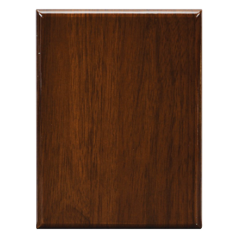 Walnut Economy Piano Finish Plaque — 8" x 10"