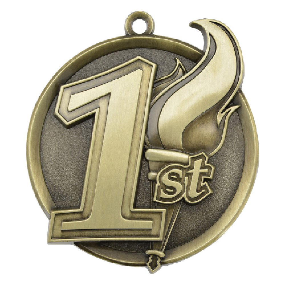 Mega Medal - 1st Place — 1st Place Gold 2 1/4"