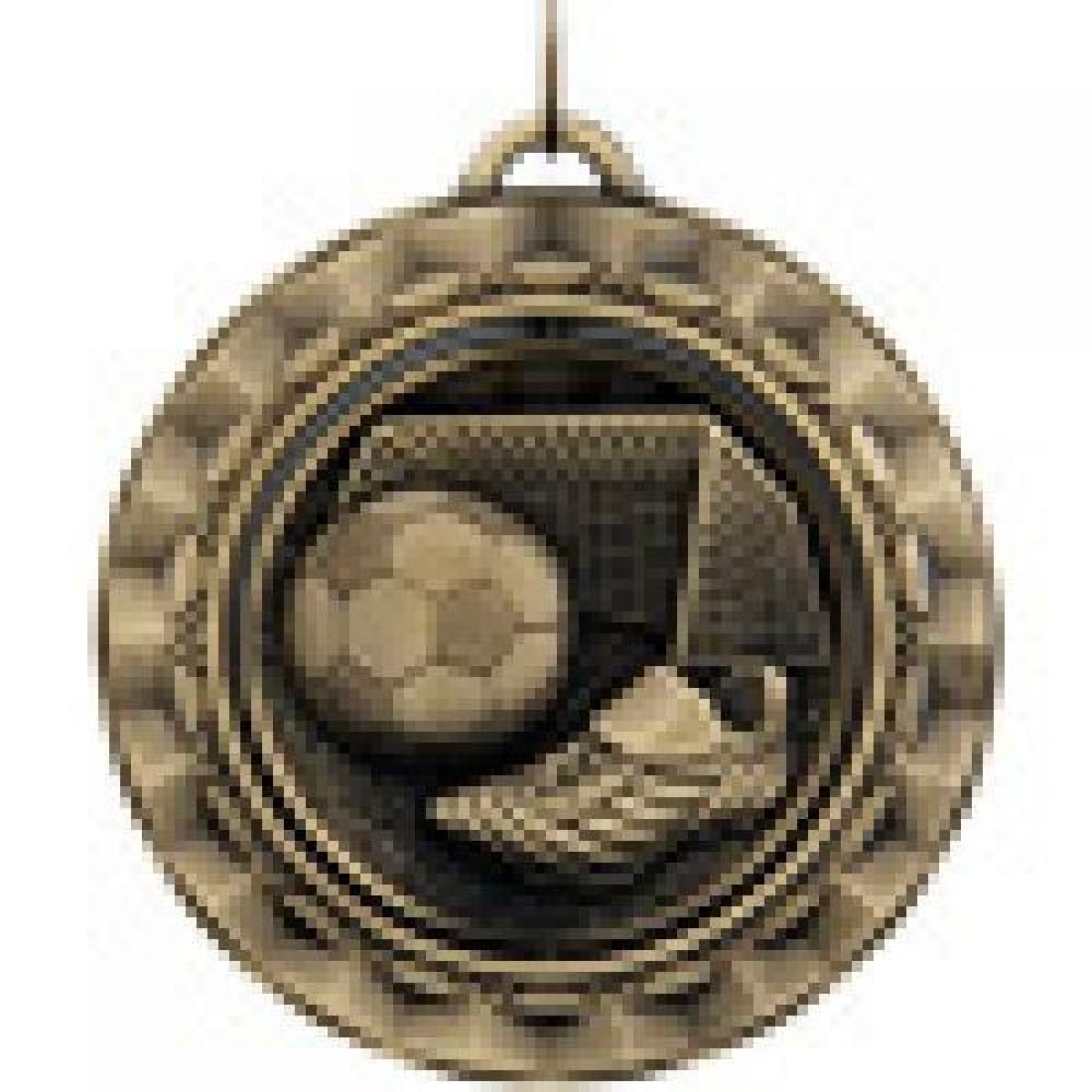 Spinner Medals -Soccer — Gold 2"