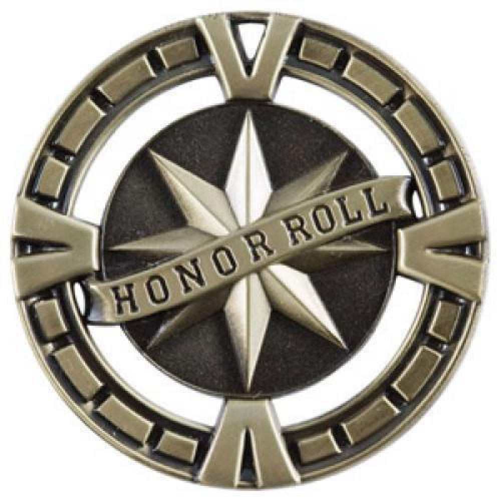 BG Series Medal Awards -Honor Roll — 2 1/2" Gold