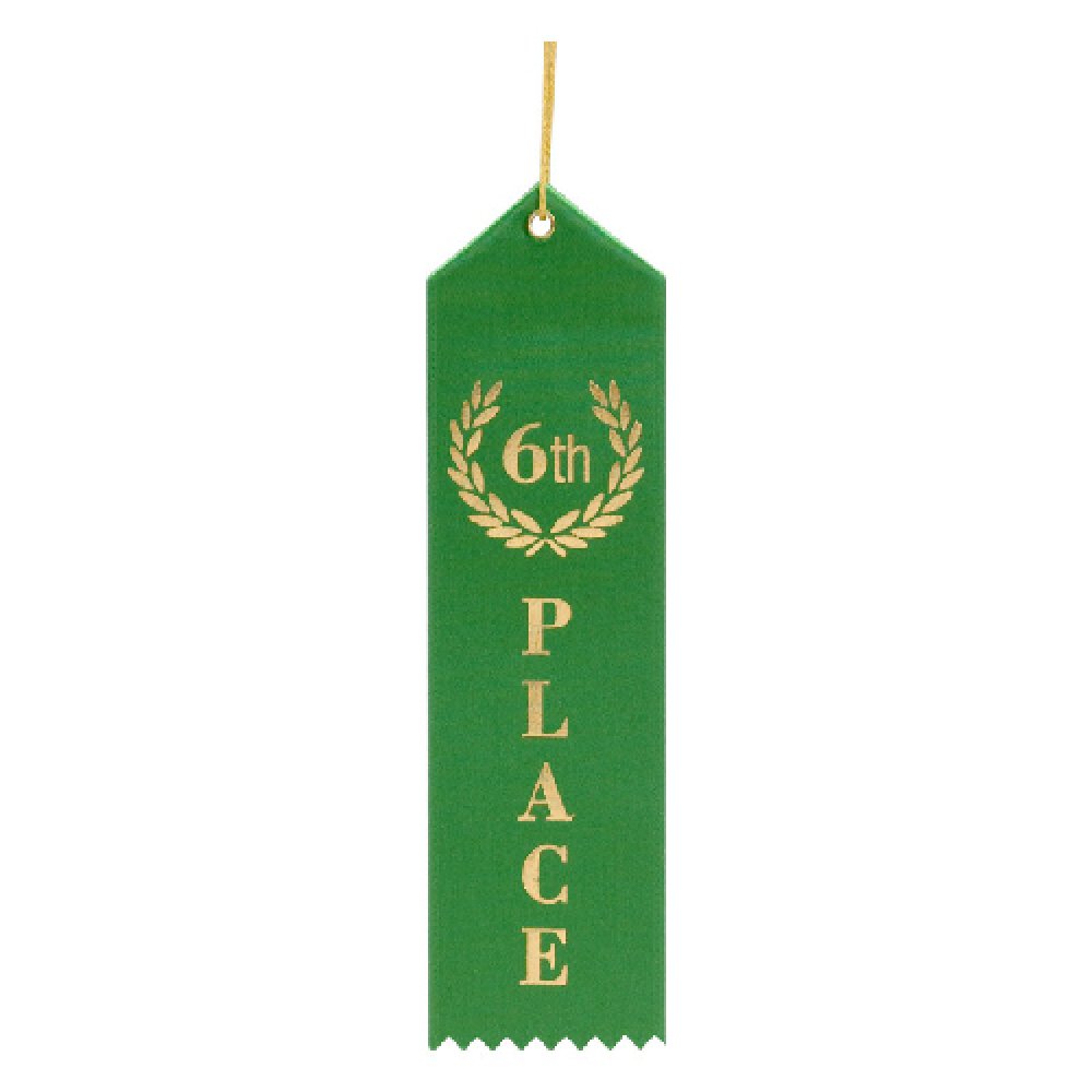 Eyelet Ribbon Awards -Sixth Place — Sixth place ribbon 2" x 8"