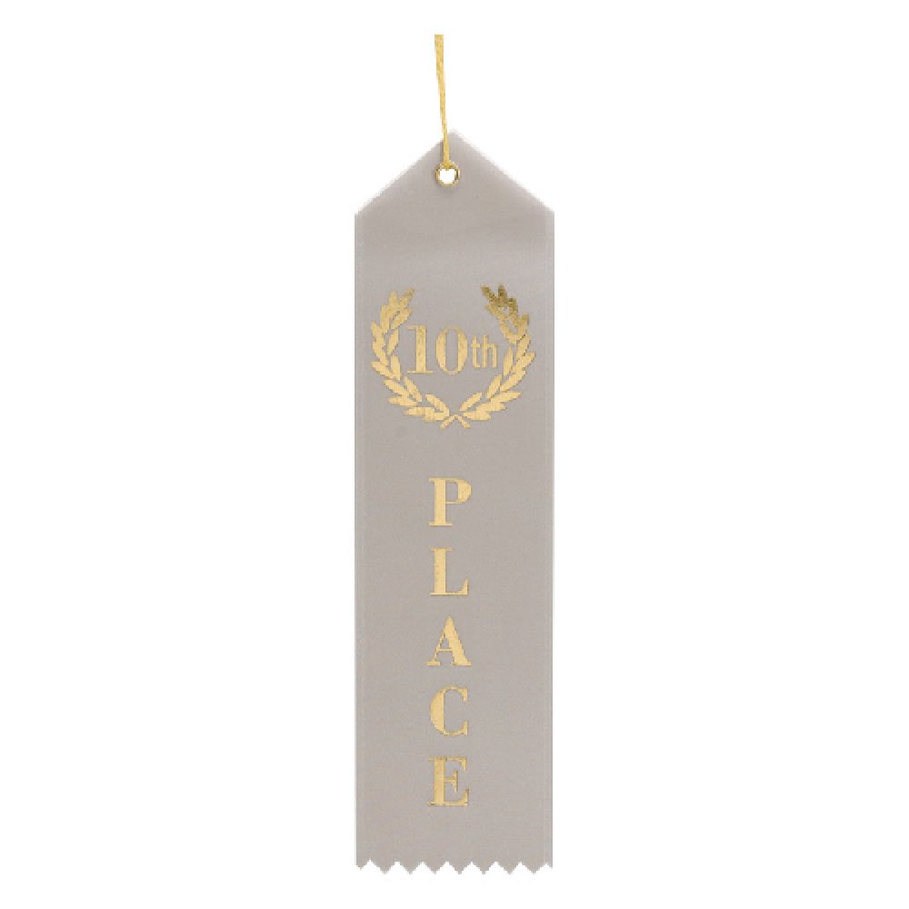 Eyelet Ribbon Awards -Tenth Place — Tenth place ribbon 2" x 8"