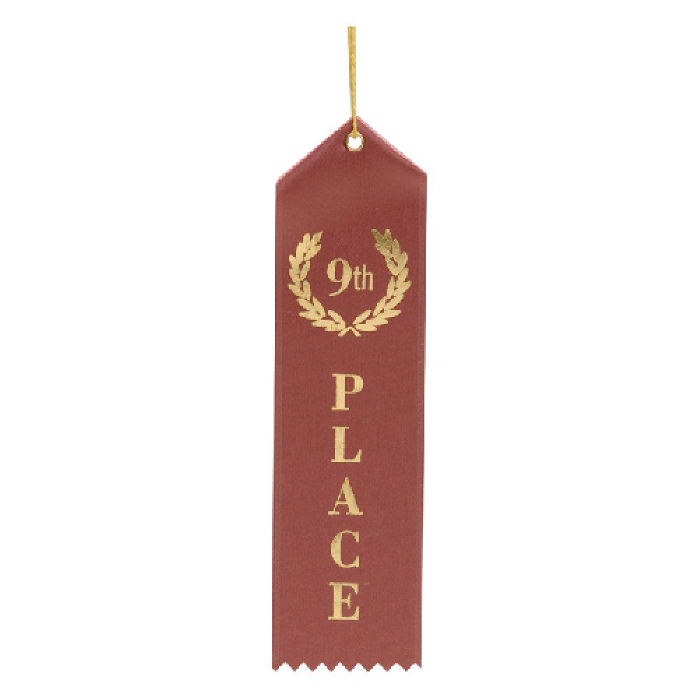 Eyelet Ribbon Awards -Ninth Place — Ninth place ribbon 2" x 8"