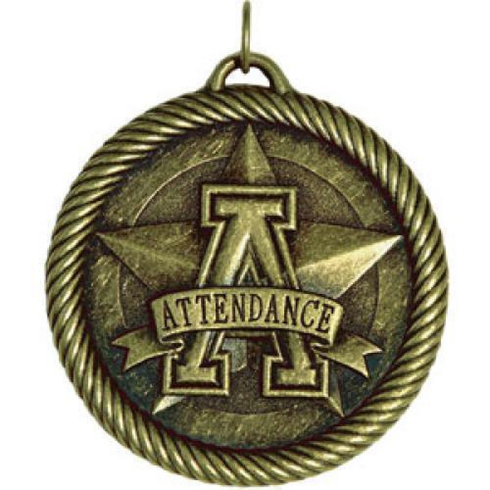 Value Medal Series Awards -Attendance — 2" Silver Attendance