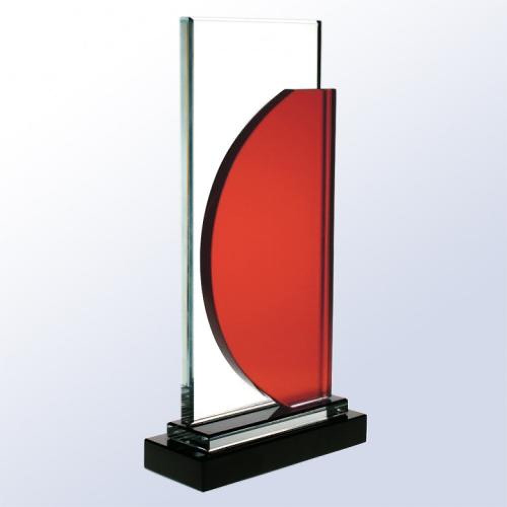 Red Half Moon — 9-1/2"H x 5"W x 2"D