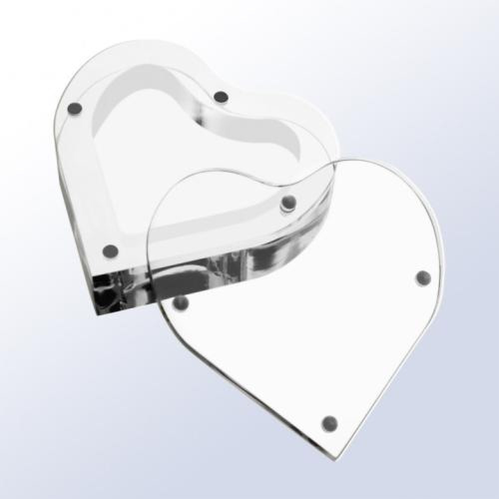 Acrylic Magnetic Ring Box — 1-1/8"H x 3-3/4"W x 3-3/4"D