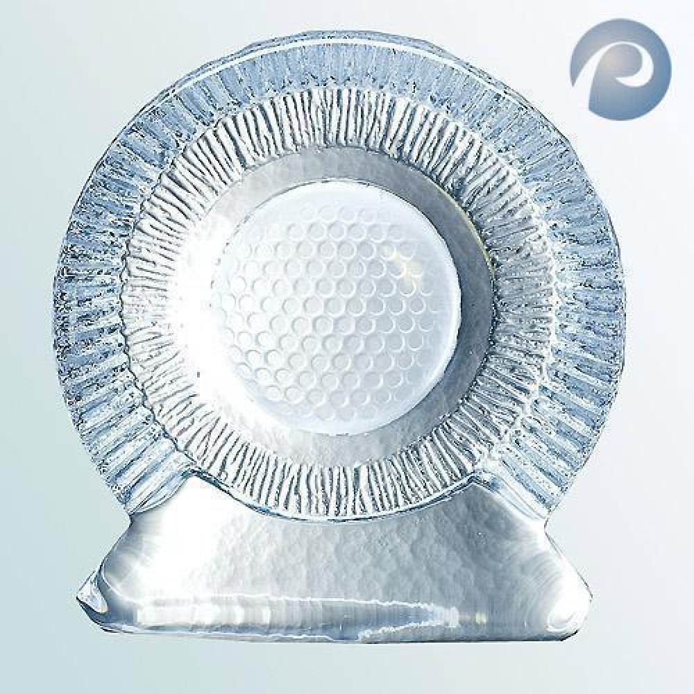 Molten Glass Golf Iceberg — 5"H x 5"W x 1-1/4"D