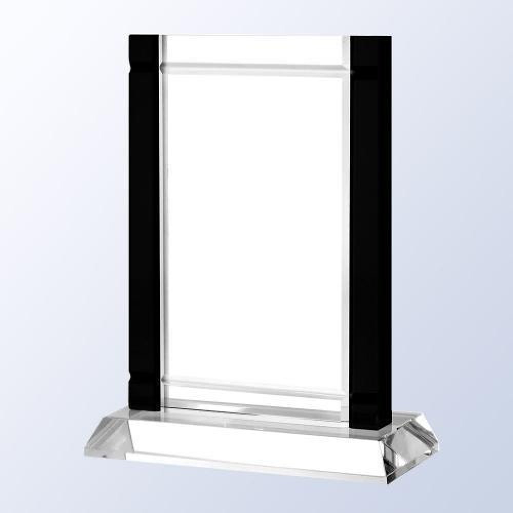 Black Deco with Crystal Base — 7-3/4"H x 6"W x 2-1/2"D