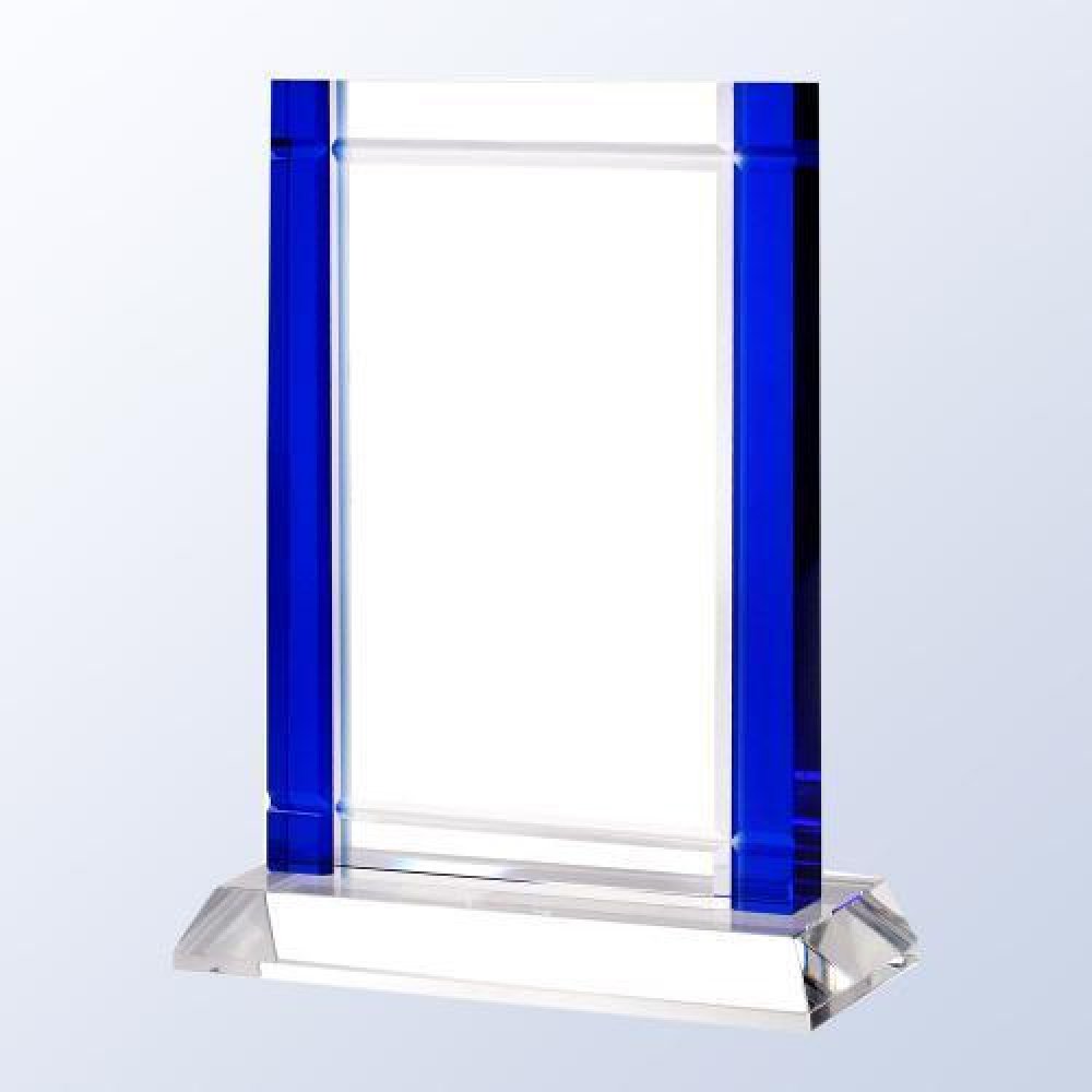 Blue Deco with Crystal Base — 7-3/4"H x 6"W x 2-1/2"D