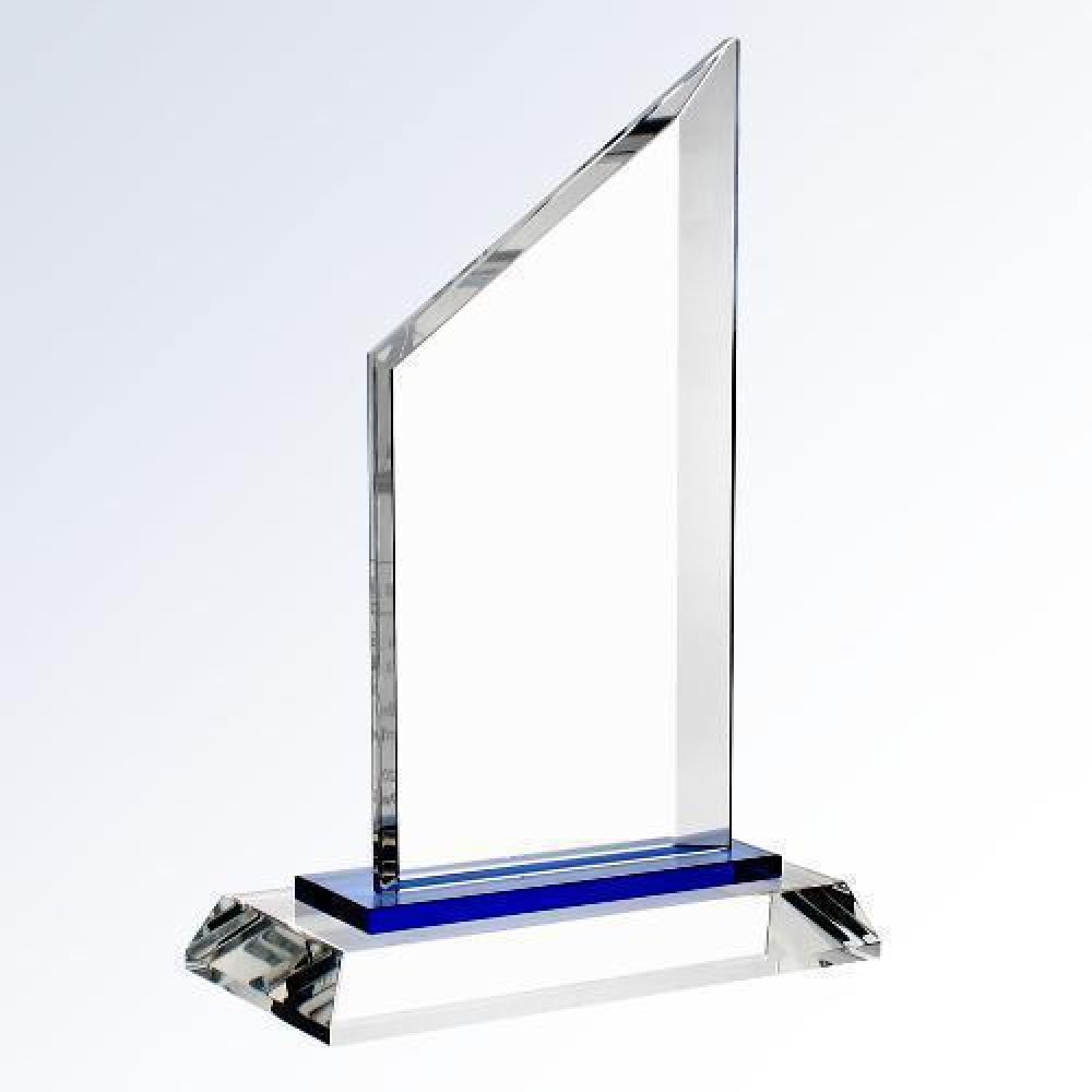 Blue Sail - Crystal Base — 9"H x 6"W x 2-1/2"D