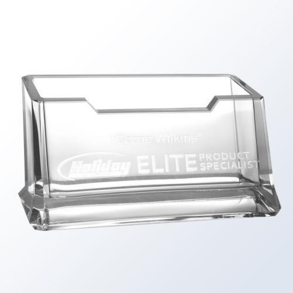 Acrylic Business Card Holder — 2-1/8"H x 4-3/8"W x 1-7/8"D