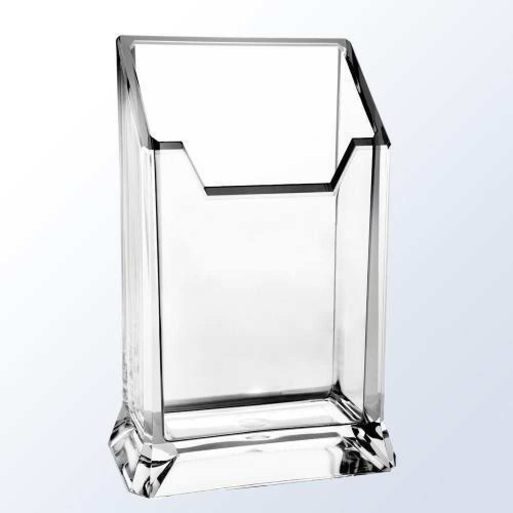 Acrylic Deluxe Pen Holder — 5"H x 3-1/3"W x 2"D