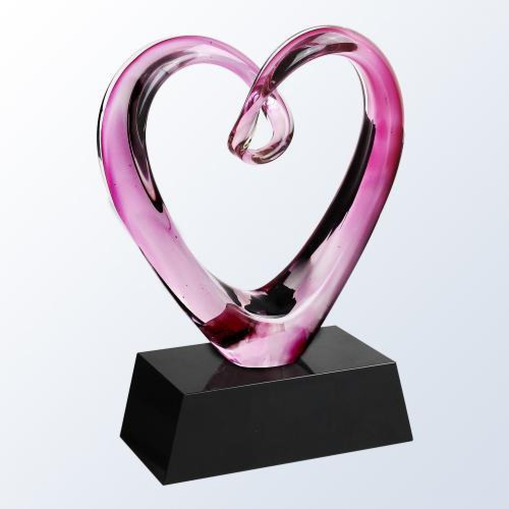 Compassionate Heart w/ Black Base — 9-1/2" x 6-3/4" x 3"